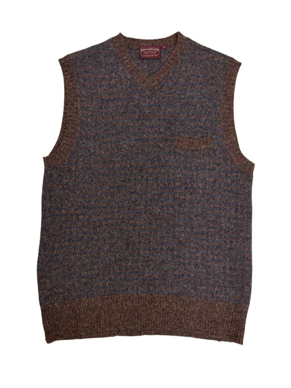 CHAPS RALPH LAUREN Vintage SHETLAND WOOL Sweater Vest Business Casual Men Medium